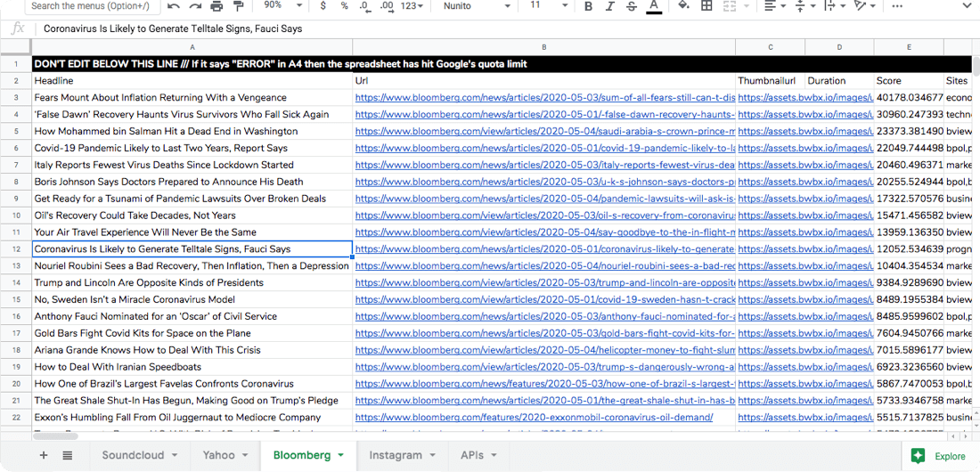 Design with live data in adobe XD with Bloomberg