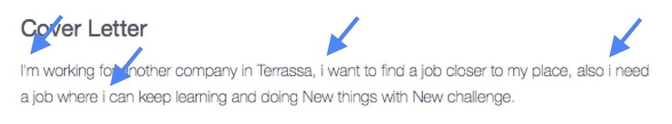 Indeed the worst cover letter ever received.